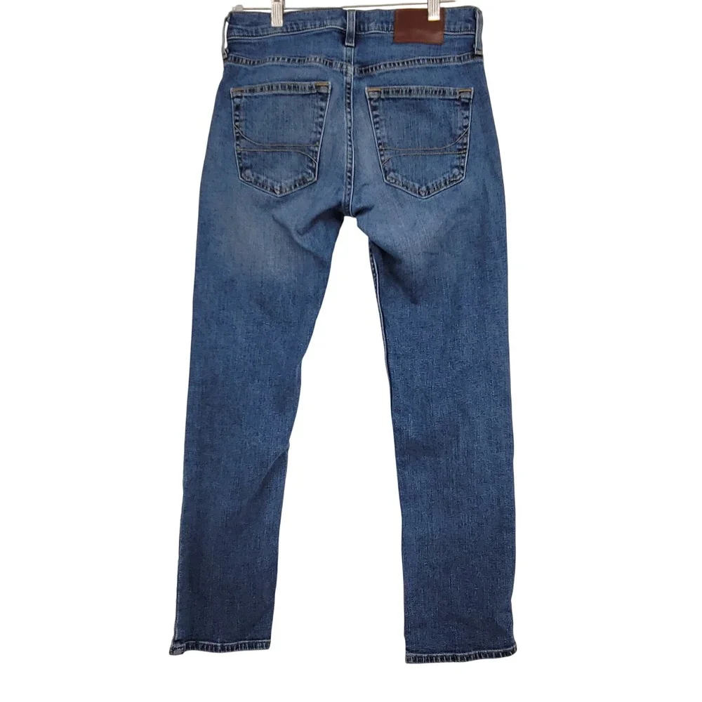 Hollister Men Jeans 28/30 Blue Denim Slim Straight DarkWash Gruge Streetwear Y2K